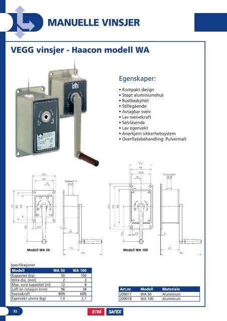 Produktkatalog Produktkatalog - Eiva-Safex