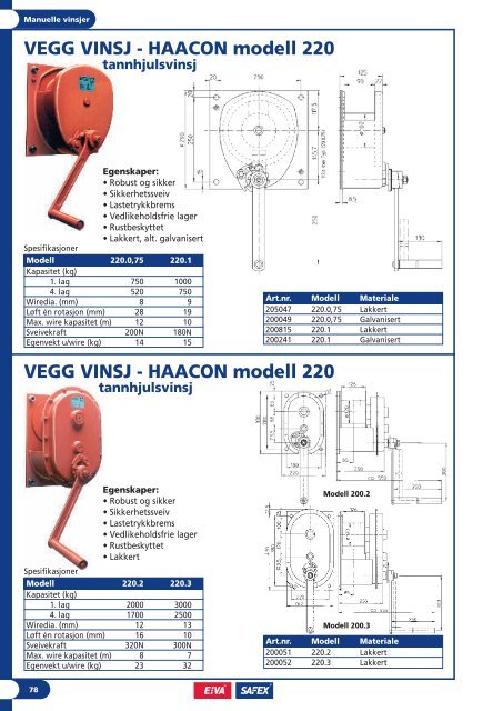 Produktkatalog Produktkatalog - Eiva-Safex