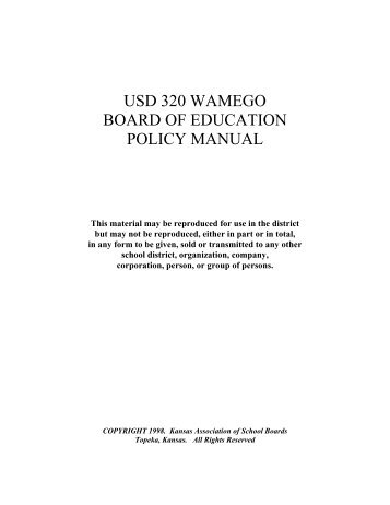 Policy Manual - USD 320