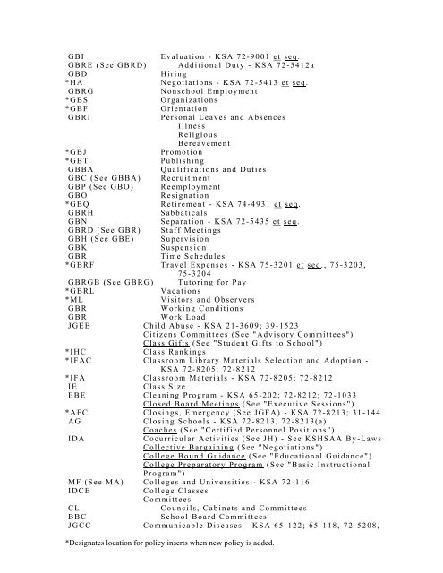 Policy Manual - USD 320