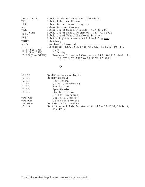 Policy Manual - USD 320