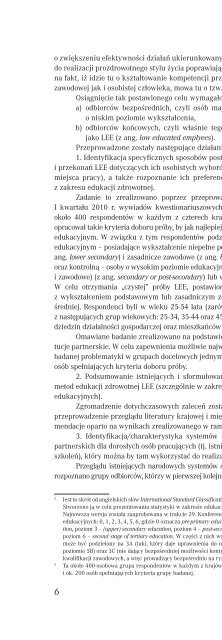 Nisko wyksztaÅceni pracownicy a zdrowie â wyzwania dla edukacji ...