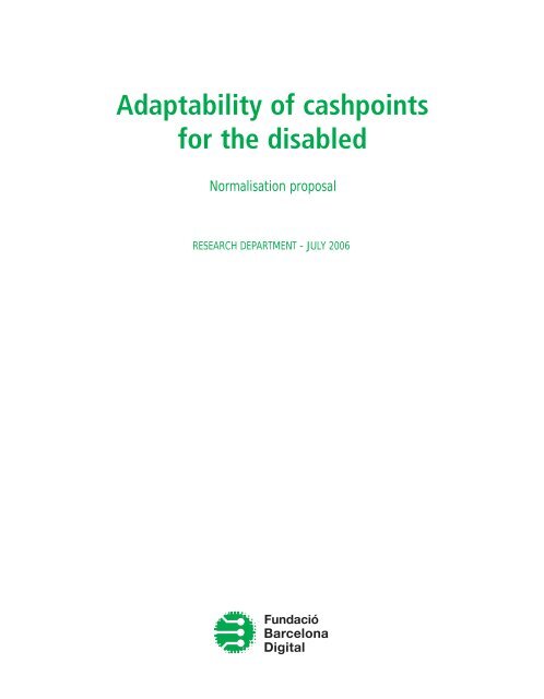 Adaptability of cashpoints for the disabled