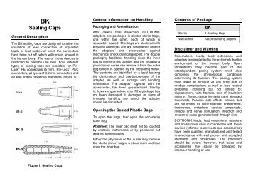 BK Sealing Caps - BIOTRONIK USA - News