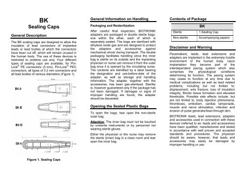 BK Sealing Caps - BIOTRONIK USA - News