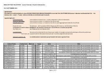 IMPORTANTE : Gli studenti con attivitÃ  didattica in classe DEVONO ...