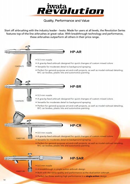 Airbrush product catalogue - Iwata Airbrush