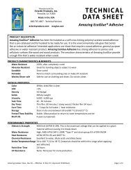 TECHNICAL DATA SHEET Amazing EcoGlue® Adhesive - Bio-Safe