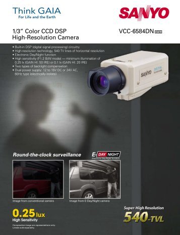 VCC-6584DN NTSC 1/3” Color CCD DSP High-Resolution Camera