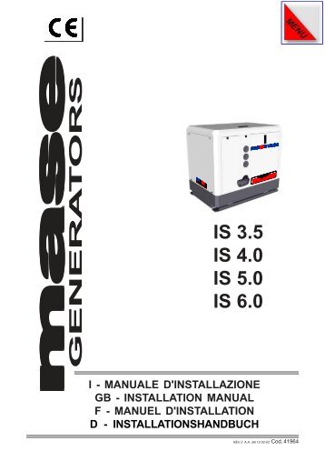 41964 MAN INSTALIS3.5-5.0.p65 - Mase Generators of North America