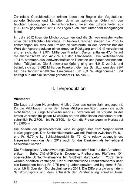 Bericht 2012 Zone X Vounetz - SociÃ©tÃ© Fribourgeoise d'Economie ...