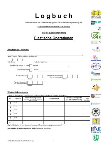 Logbuch fÃ¼r ZWB Plastische Operationen - Initiative Neue Ãrzte