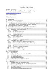 Modeling of QCM Data - TU Clausthal
