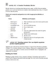 . Activity 14.1 A Genetics Vocabulary Review