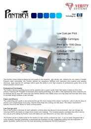 Low Cost per Print Large Ink Cartridges Print up to ... - Virtual Vision