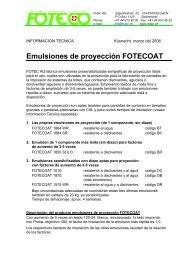 Emulsiones de proyección FOTECOAT