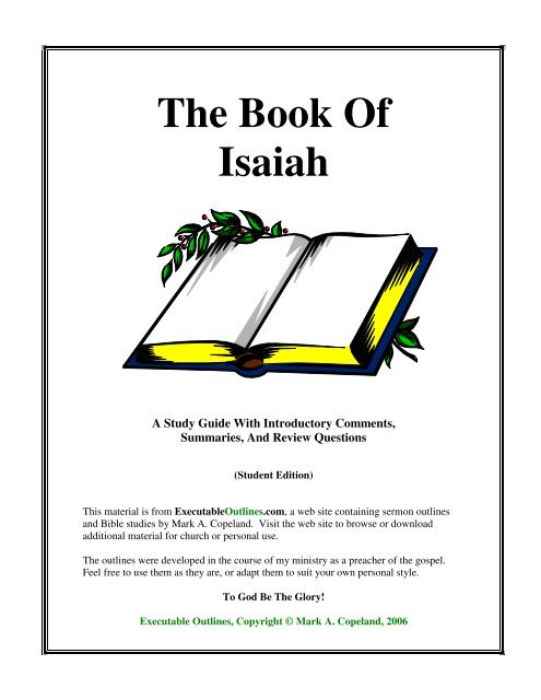 The Book Of Isaiah - Executable Outlines