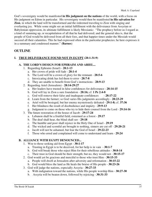 The Book Of Isaiah - Executable Outlines