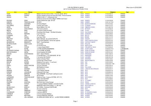 Liste des MÃƒÂ©decins agrÃƒÂ©ÃƒÂ©s par le Conseil MÃƒÂ©dical