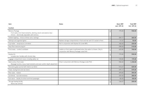 M-Class price list - Mercedes-Benz