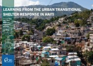 learning from the urban transitional shelter response in haiti - Global ...