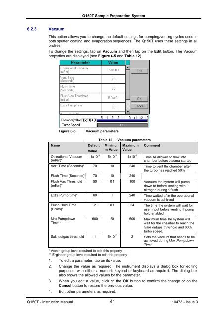 Q150T S/E/ES Sample Preparation System Instruction Manual