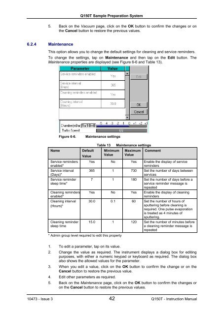 Q150T S/E/ES Sample Preparation System Instruction Manual