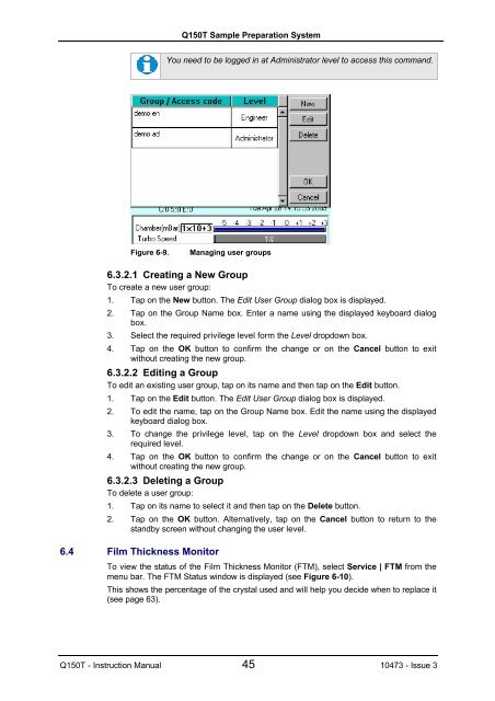 Q150T S/E/ES Sample Preparation System Instruction Manual