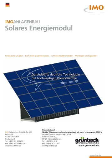 Solares Energiemodul - Imo