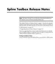 Spline Toolbox Release Notes - MathWorks