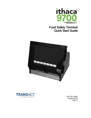 Ithaca 9700 Quick Start Guide - TransAct