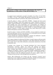 Documenti da allegare alla domanda a dimostrazione del requisiti di ...