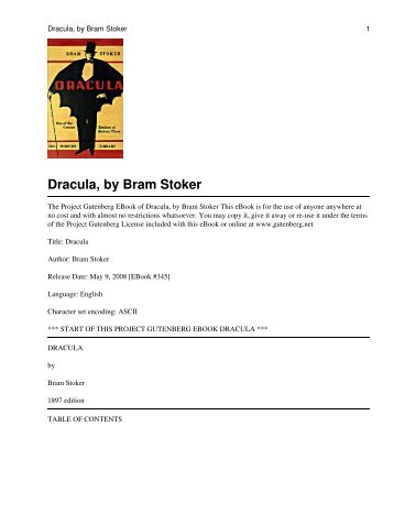 Dracula, by Bram Stoker