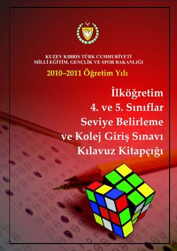 İlköğretim 4. ve 5. Sınıflar Seviye Belirleme ve Kolej Giriş Sınavı ...