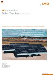 IMOANLAGENBAU Solar Tracker einachsig nachgeführt