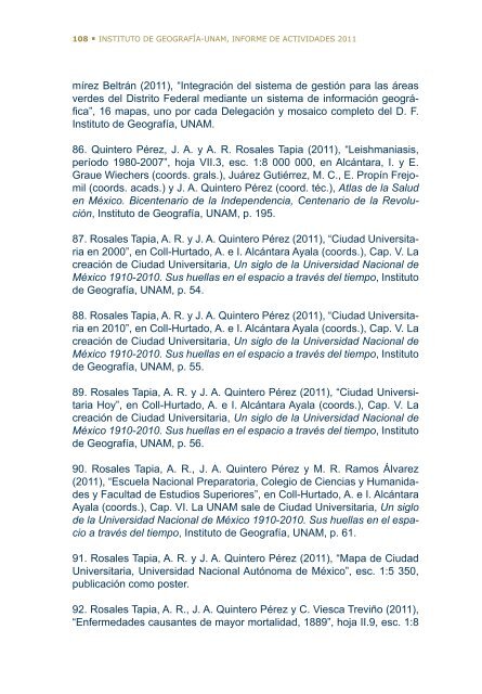 4Â°. Informe de Actividades - Instituto de GeografÃ­a - UNAM