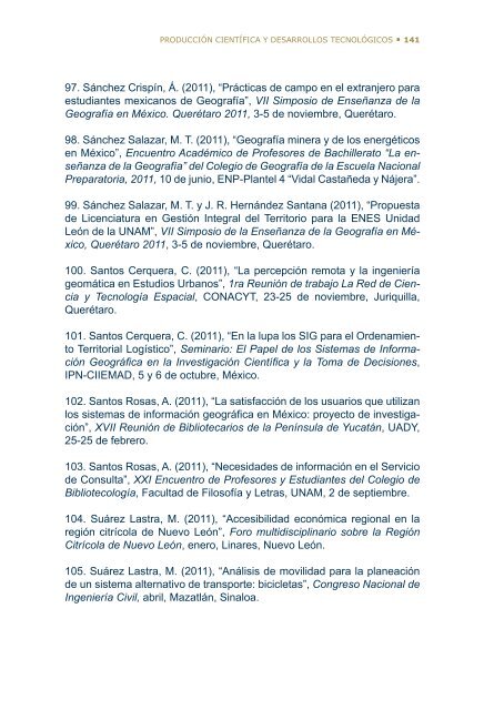 4Â°. Informe de Actividades - Instituto de GeografÃ­a - UNAM