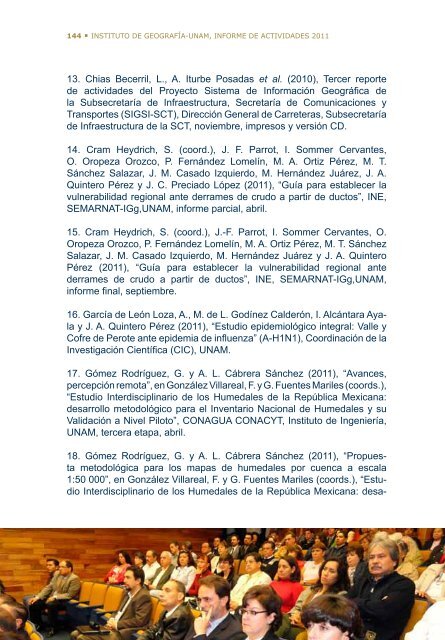 4Â°. Informe de Actividades - Instituto de GeografÃ­a - UNAM