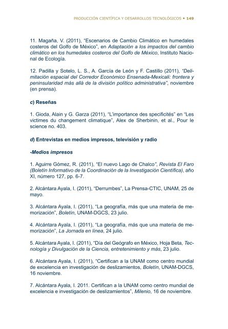 4Â°. Informe de Actividades - Instituto de GeografÃ­a - UNAM