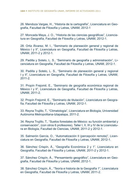 4Â°. Informe de Actividades - Instituto de GeografÃ­a - UNAM