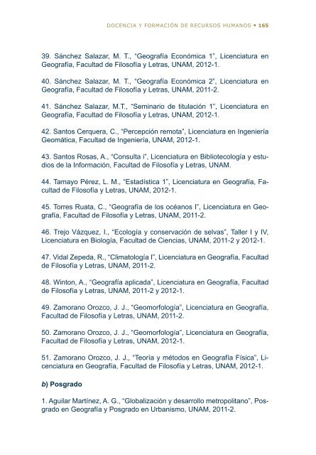 4Â°. Informe de Actividades - Instituto de GeografÃ­a - UNAM