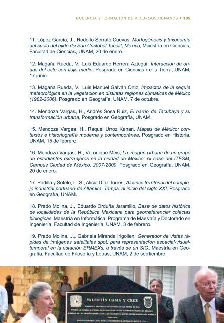 4Â°. Informe de Actividades - Instituto de GeografÃ­a - UNAM