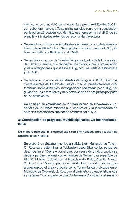 4Â°. Informe de Actividades - Instituto de GeografÃ­a - UNAM