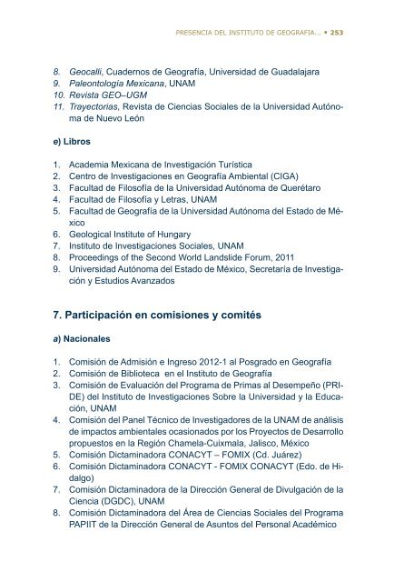 4Â°. Informe de Actividades - Instituto de GeografÃ­a - UNAM