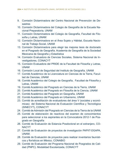 4Â°. Informe de Actividades - Instituto de GeografÃ­a - UNAM