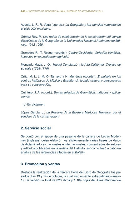 4Â°. Informe de Actividades - Instituto de GeografÃ­a - UNAM