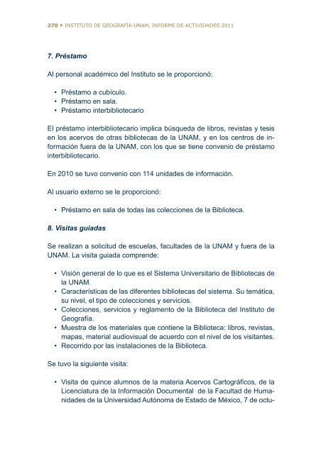 4Â°. Informe de Actividades - Instituto de GeografÃ­a - UNAM