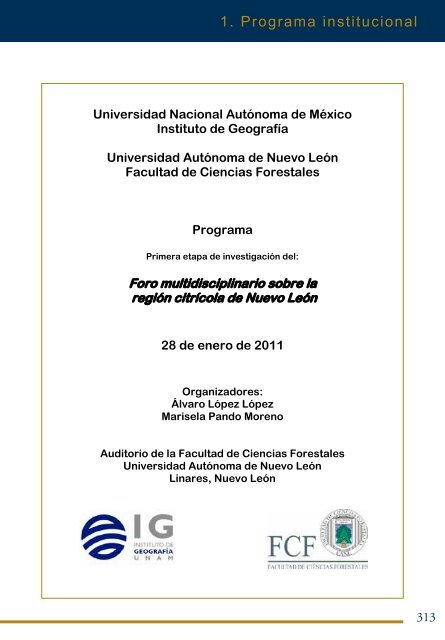 4Â°. Informe de Actividades - Instituto de GeografÃ­a - UNAM