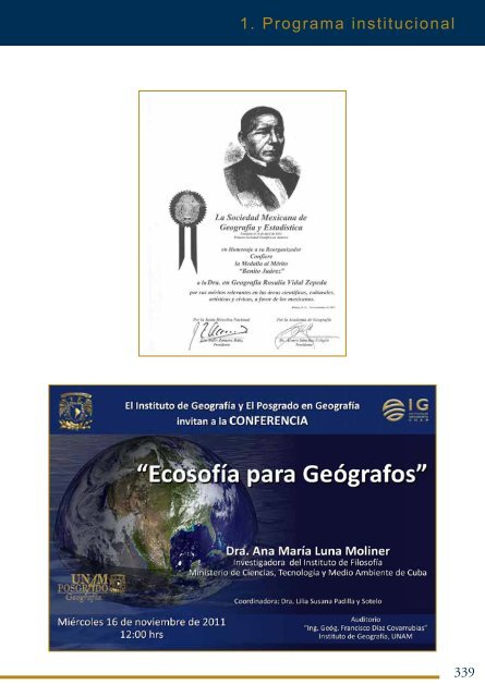 4Â°. Informe de Actividades - Instituto de GeografÃ­a - UNAM