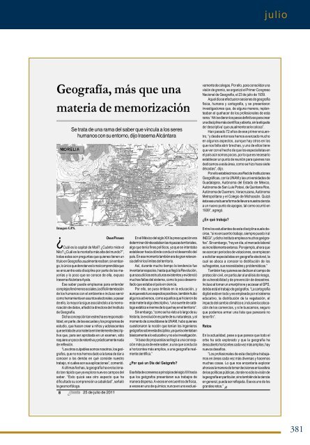 4Â°. Informe de Actividades - Instituto de GeografÃ­a - UNAM